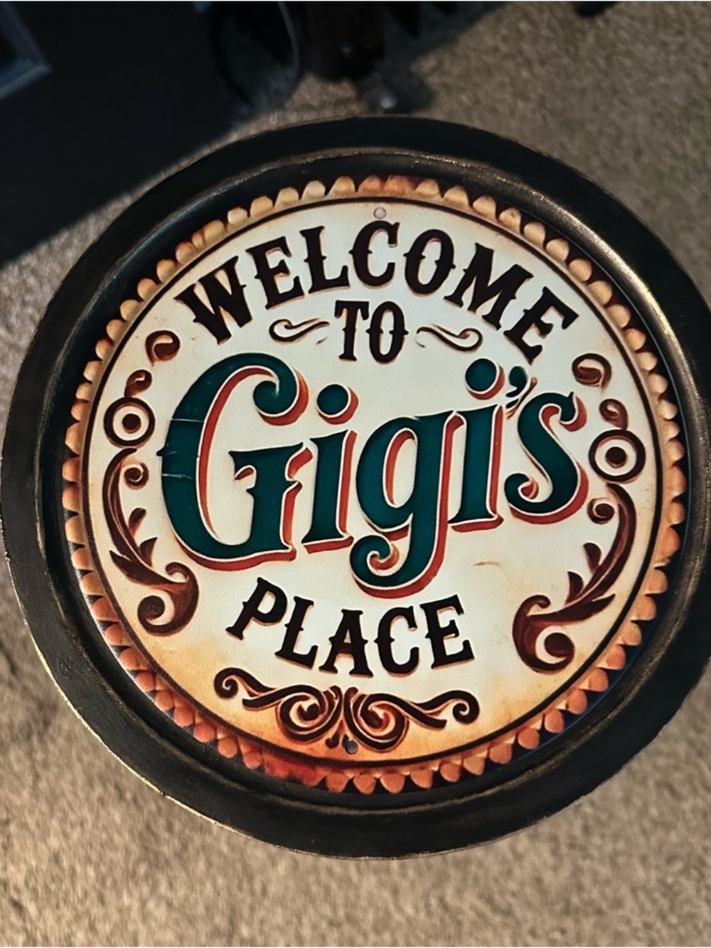 Personalized Drink Table - “Gigi’s Place” Cozy Coffee Table Stand - Small Space